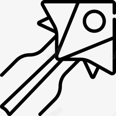 风筝瓷器13直线型图标图标