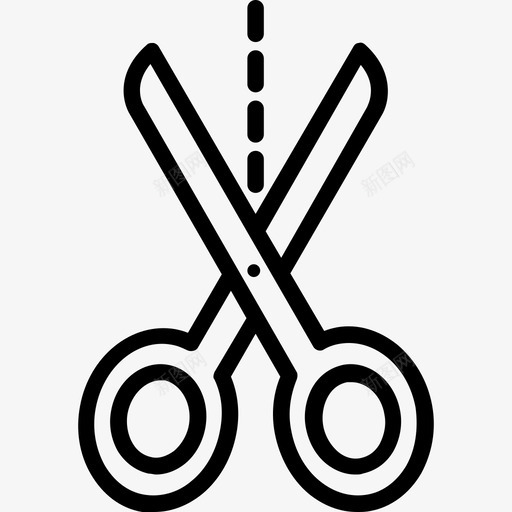 线状缝纫剪刀18图标svg_新图网 https://ixintu.com 线状缝纫剪刀18