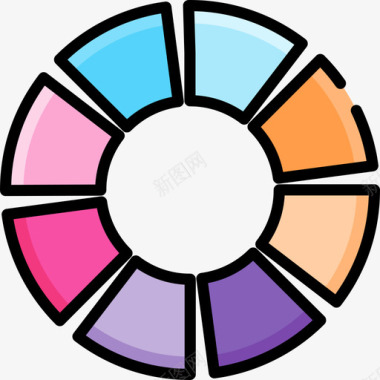 Pantone编辑工具8线性颜色图标图标