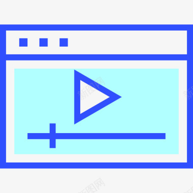 视频播放器电影视频线性颜色图标图标