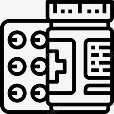 药品医院保健3线性图标图标