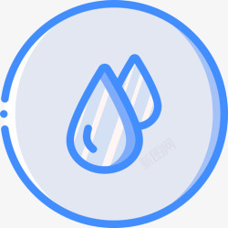 蓝色水滴水滴绘画和插图3蓝色图标高清图片