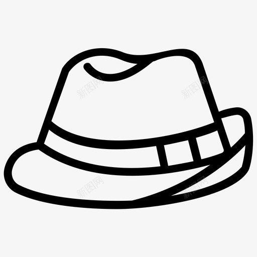 帽子牛仔帽软帽图标svg_新图网 https://ixintu.com 夏季帽 头饰 帽子 牛仔帽 美国文化和地标线图标 西部美女 软帽