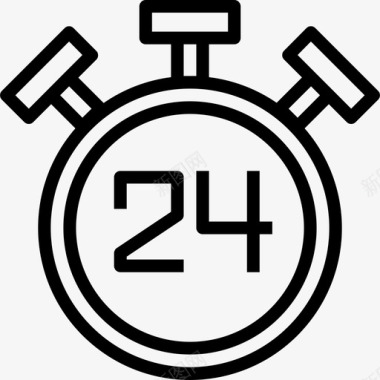 秒表健康3线性图标图标