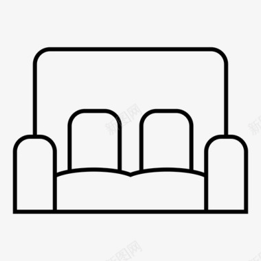 沙发公寓椅子图标图标