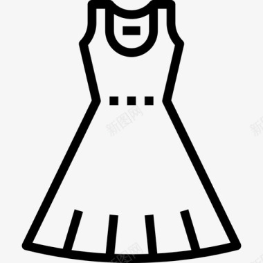 连衣裙购物65直线型图标图标