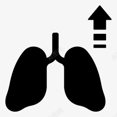肺活量增长呼吸增加图标图标
