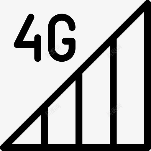 4g移动电话有线图标svg_新图网 https://ixintu.com 4g 有线 移动电话