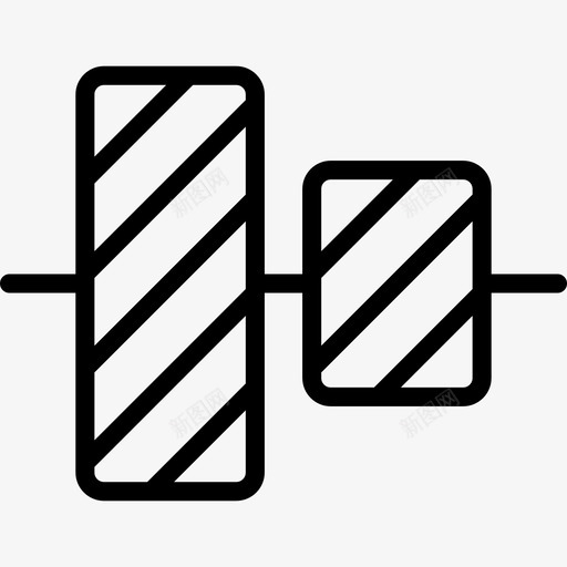 居中对齐桌面出版4线性图标svg_新图网 https://ixintu.com 居中对齐 桌面出版4 线性