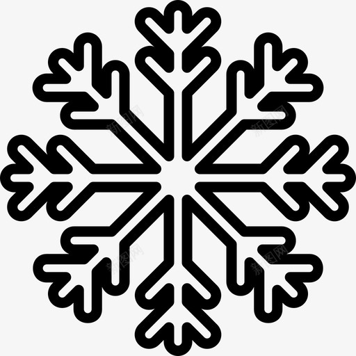 雪花冬季自然9线性图标svg_新图网 https://ixintu.com 冬季自然9 线性 雪花