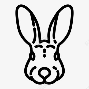 野兔动物兔子图标图标