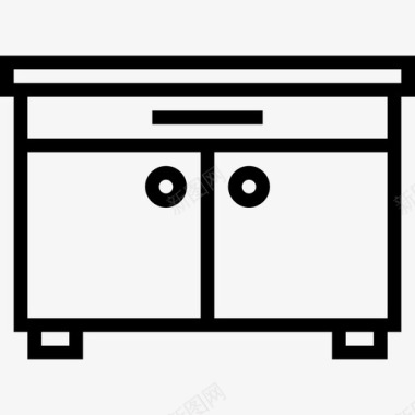 橱柜家具45线性图标图标