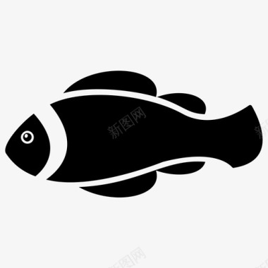 藤条水生鱼鲑鱼图标图标