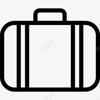 行李箱基本图标3线形图标