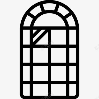 窗户结构46线性图标图标