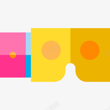 虚拟现实眼镜360视图7平面图标图标
