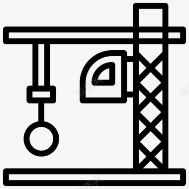 塔吊施工工具运输图标图标