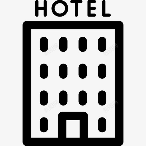 酒店酒店和服务2线性图标svg_新图网 https://ixintu.com 线性 酒店 酒店和服务2