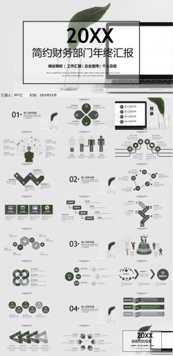 简约风财务部门年终汇报商业策划