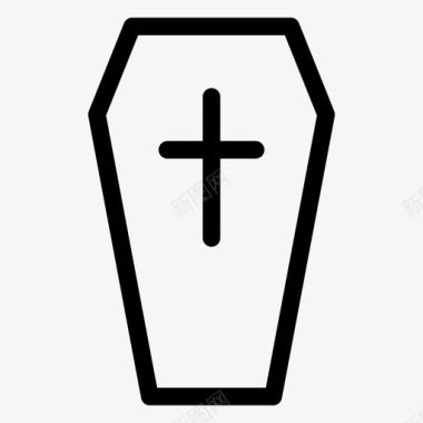 棺材墓地葬礼图标图标