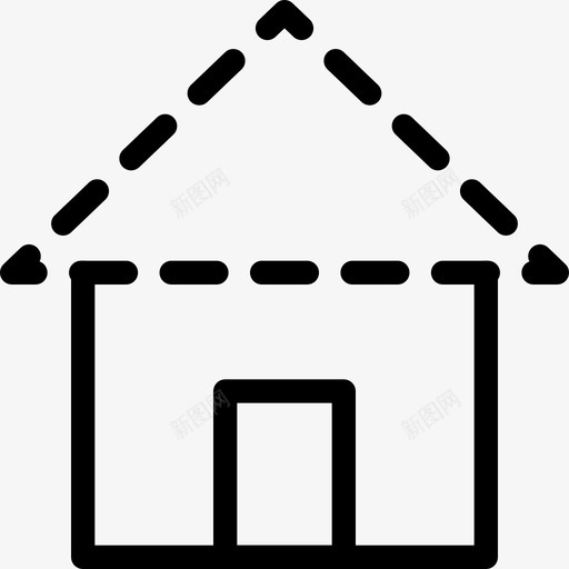 屋顶平面图建筑蓝图图标svg_新图网 https://ixintu.com 屋顶平面图 建筑 建筑平面图 建筑线条图标 房屋 蓝图
