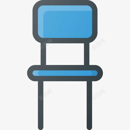 椅子室内家具3线性颜色图标svg_新图网 https://ixintu.com 室内家具3 椅子 线性颜色