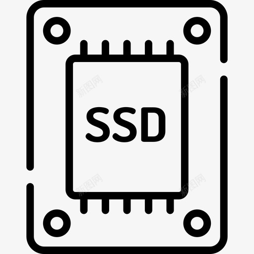 Ssd计算机组件3线性图标svg_新图网 https://ixintu.com Ssd 线性 计算机组件3