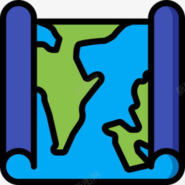 地图地理5线颜色图标图标