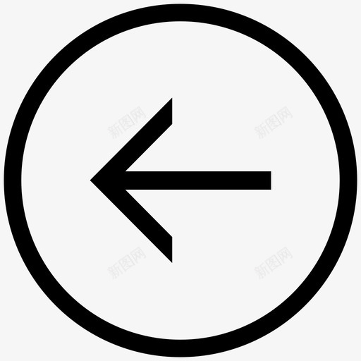 左箭头说明图标svg_新图网 https://ixintu.com 左 标志 箭头 街道标志 说明