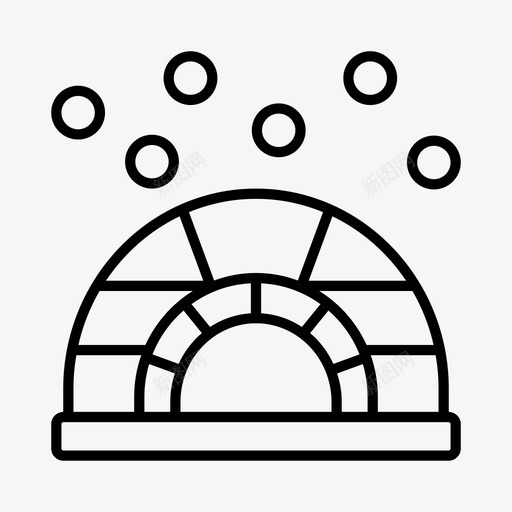 雪屋圣诞节圣诞装饰图标svg_新图网 https://ixintu.com 下雪 假日 圣诞节 圣诞装饰 雪屋