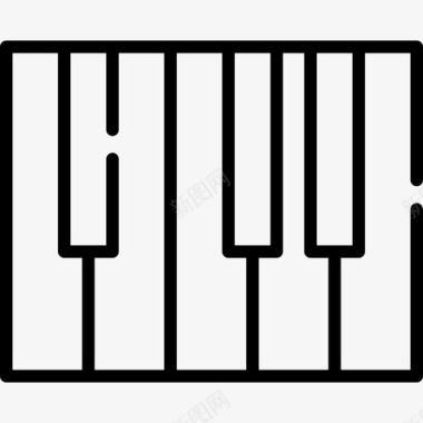 钢琴运动61直线型图标图标