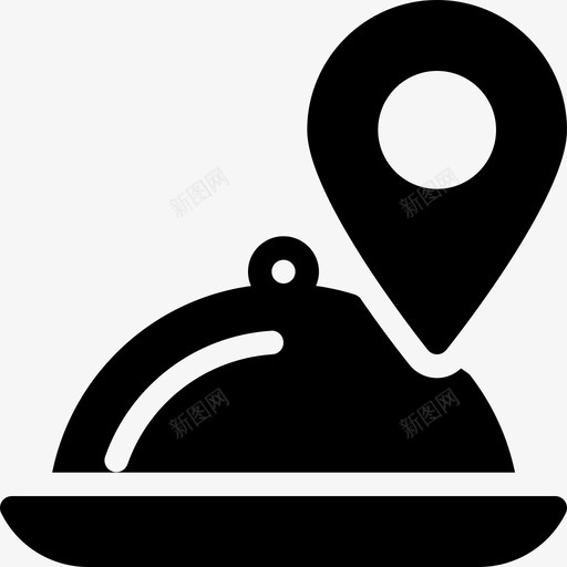 餐厅地点圆顶位置图标svg_新图网 https://ixintu.com 位置 圆顶 托盘 餐厅地点 餐厅实心图标