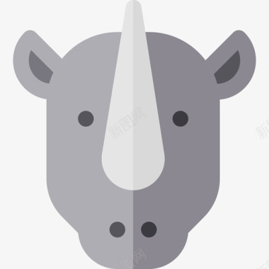 犀牛野生动物2平坦图标图标