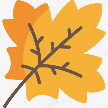 枫叶秋天23平坦图标图标
