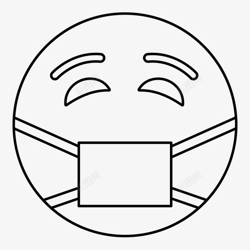 医生表情符号面具图标svg_新图网 https://ixintu.com 医生 医疗 病人 笑脸 表情符号 面具