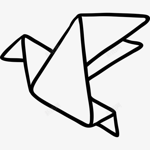 折纸创作过程41黑色图标svg_新图网 https://ixintu.com 创作过程41 折纸 黑色