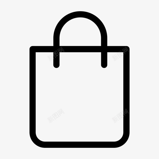 包购物袋基本图标svg_新图网 https://ixintu.com 包 基本图标 购物袋