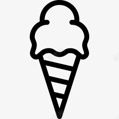 冰淇淋蛋卷调味冷冻图标图标