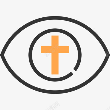 基督教精神黄影图标图标
