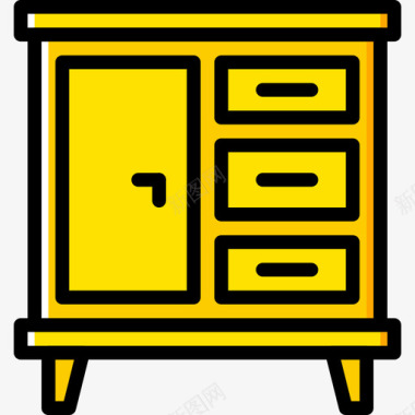 衣柜5户黄色图标图标