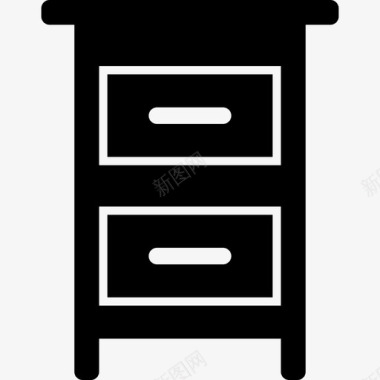 橱柜家用电器和家具3个填充图标图标