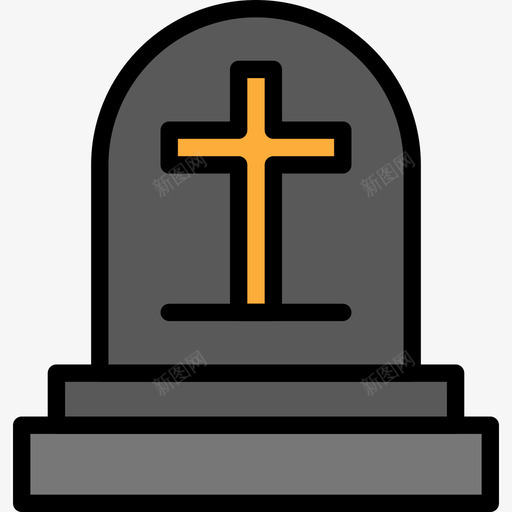 陵墓假日27线性颜色图标svg_新图网 https://ixintu.com 假日27 线性颜色 陵墓