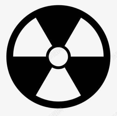 核标志危险辐射图标图标