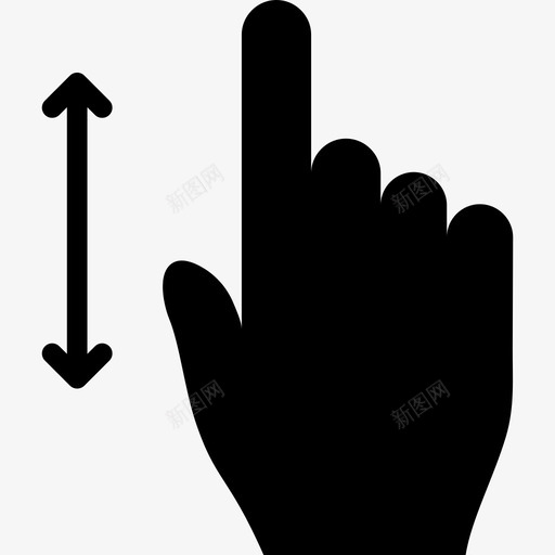 一个手指垂直滑动触摸手势v2图标svg_新图网 https://ixintu.com 一个手指垂直滑动 触摸手势v2