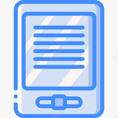 电子书阅读器设备25蓝色图标图标