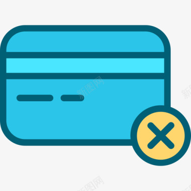 信用卡信用卡3线性颜色图标图标