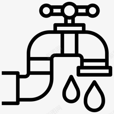 供水浴室滴水图标图标