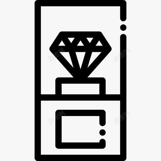 钻石博物馆11直线图标svg_新图网 https://ixintu.com 博物馆11 直线 钻石