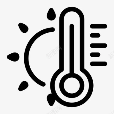 温度夏季太阳图标图标