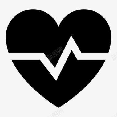 心脏心脏健康心脏脉搏图标图标